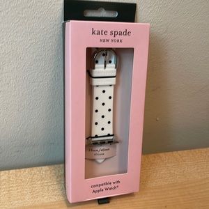 Kate Spade New York White w/Black Polka Dots Silicone Apple Watch Band 38/40MM